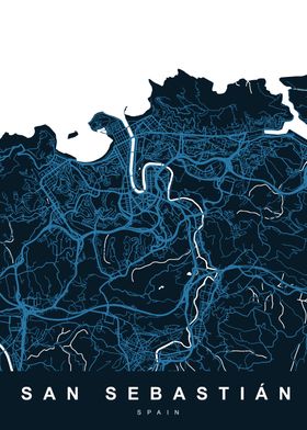 Map SAN SEBASTIAN SPAIN