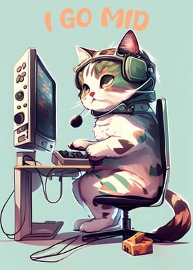Gamer Cat Mid Lane