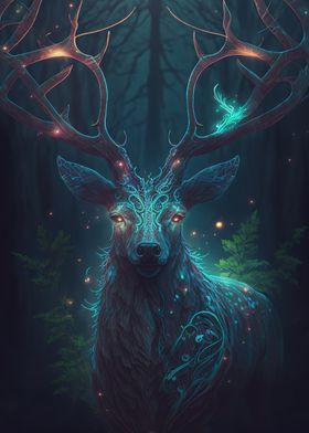 neon deer