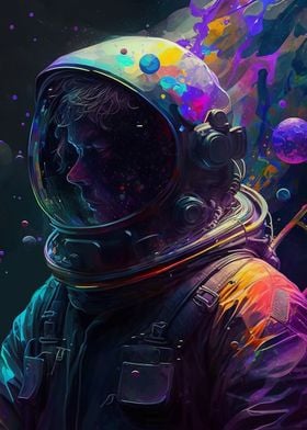 astronaut colorful