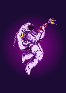 Astronaut with a gun