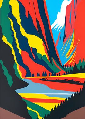 Yosemite Valley Art Poster