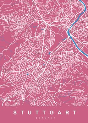 Map STUTTGART GERMANY 