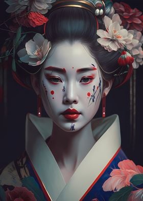 Geisha Japan Asian Flower