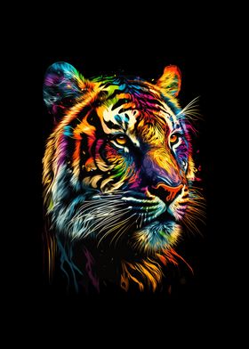 Abstract Tiger Art