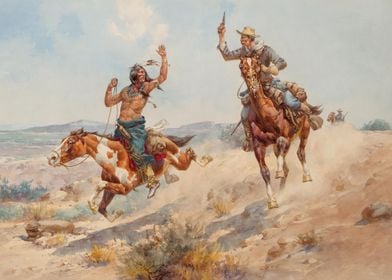 Cowboys Chasing Indian