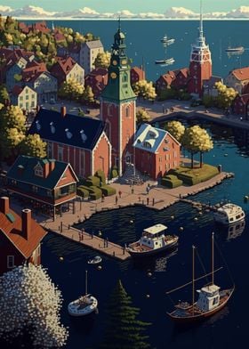 Kristiansand Pixel art