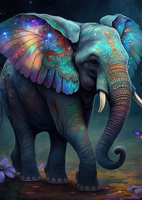 Colorful Elephant Forest