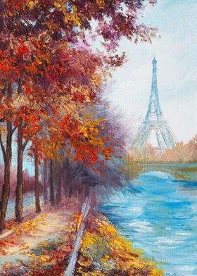 paris oil painting