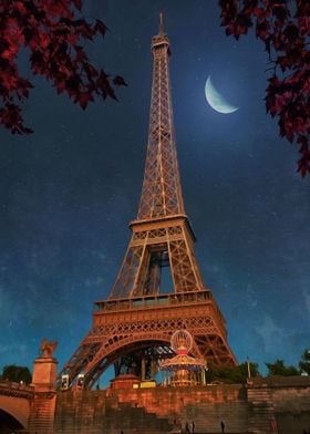 oil painting Eiffel Tower