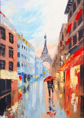 paris oil painting