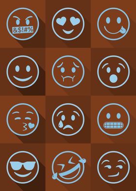 Emoji Expressions Orange