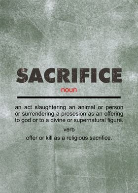 Sacrifice Dictionary