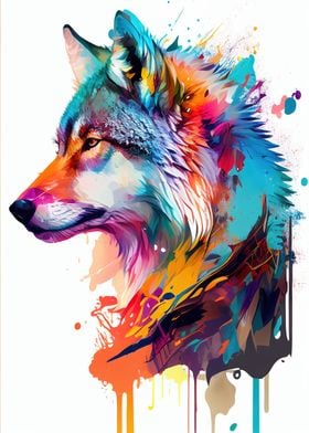 Colorful Fox Animals