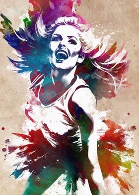 Cheerleader sport art