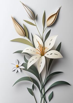 Flowers paper craft