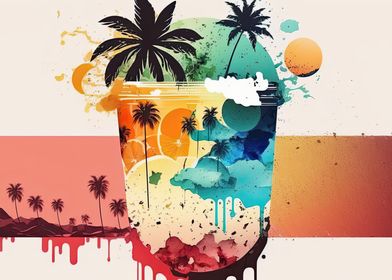 Beach Travel AI Art