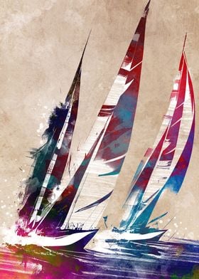 Sailing sport art