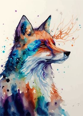 Fox Head Painting