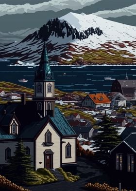 Akureyri Pixel art