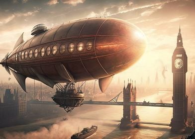 Steampunk Airship London