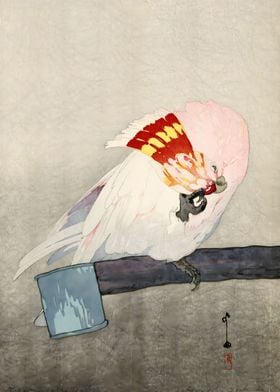 Ukiyo e Kuruma zaka Parrot