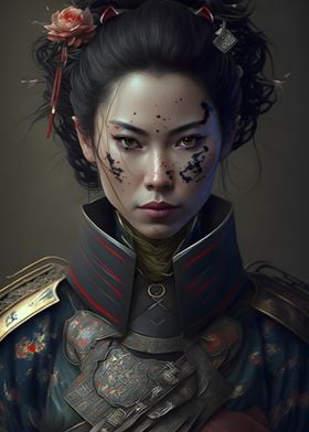 Samurai warrior woman