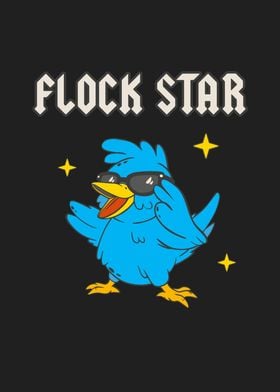 Flock Star Funny Bird Love