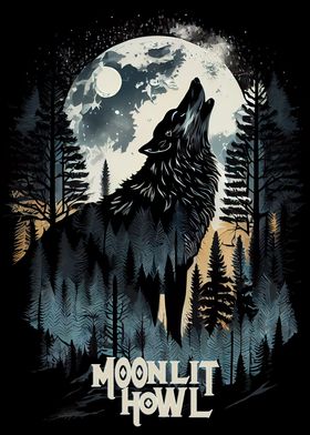 Moonlit Howl Wolf