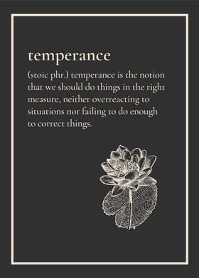 Temperance Stoicism Virtue