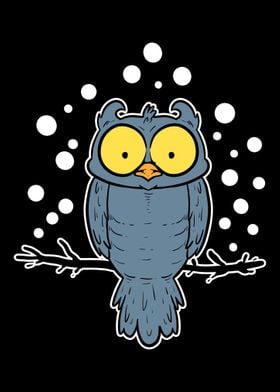 Owl in Snow Snowboarder Gi