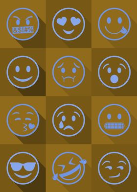 Emoji Expressions Yellow