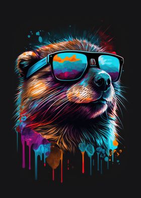 Beaver in Sunglasses