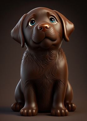 Labrador Kawaii Cartoon 