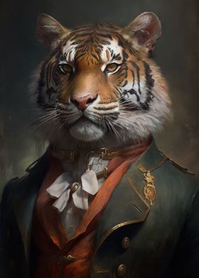 Tiger Vintage Portrait