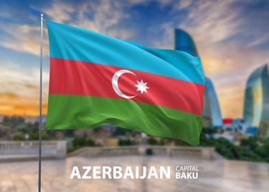 Azerbaijan Flag