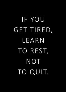 Learn to rest