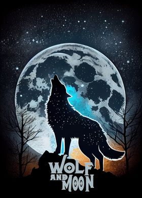 Wolf and Moon V1