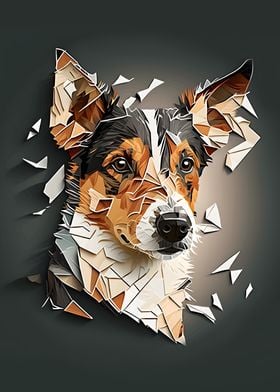 abstract dog portrait