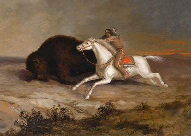 Indian Hunting Bison