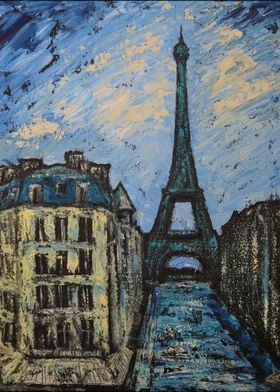 paris oil painting