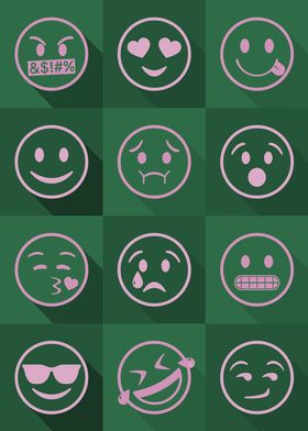 Emoji Expressions Green