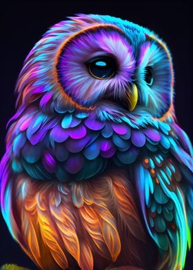 Fluffy and Chonky Owl Bird