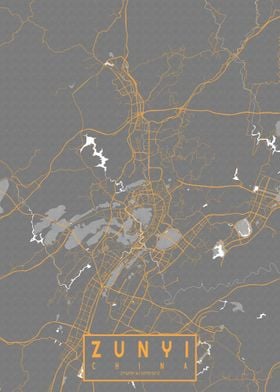 Zunyi City Map Bauhaus