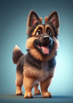 German Shepherd Cartoon