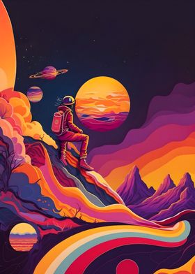 astronaut colorful 1