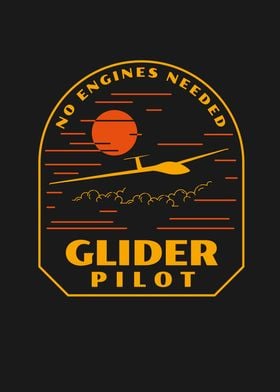 Glider Pilot Soaring Retro