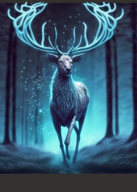 Deer Neon Glowing