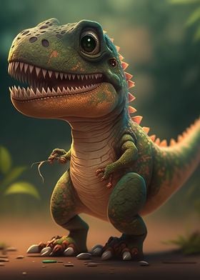 Cute dinosaur animal