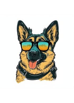 German Sheppard Drawing